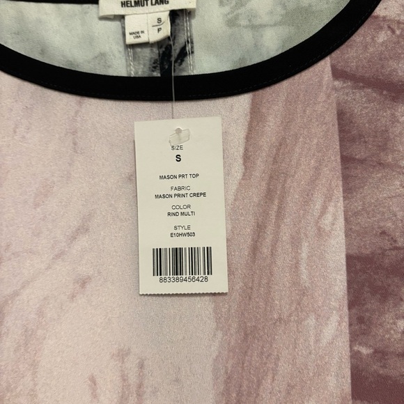 Helmut Lang Mason Marble Print Crepe Top Small
Designer Art-To-Wear - Picture 6 of 8